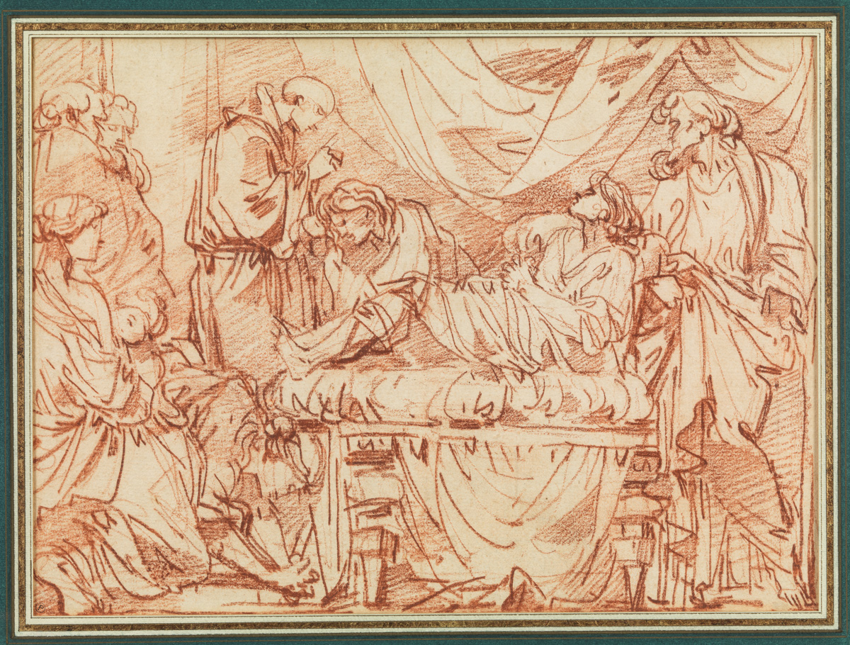 PetitPalais_'s tweet photo. [Un jour, un dessin]
On remarquera dans ce dessin d'André Lebrun comment les profils féminins sont figurés d'une seule ligne verticale et les orbites des personnages masculins exagérément incisés
#CollectionPrat #dessin
A. Lebrun, Assemblée autour d'un mourant, Collection Prat https://t.co/sElsU7ZMHi