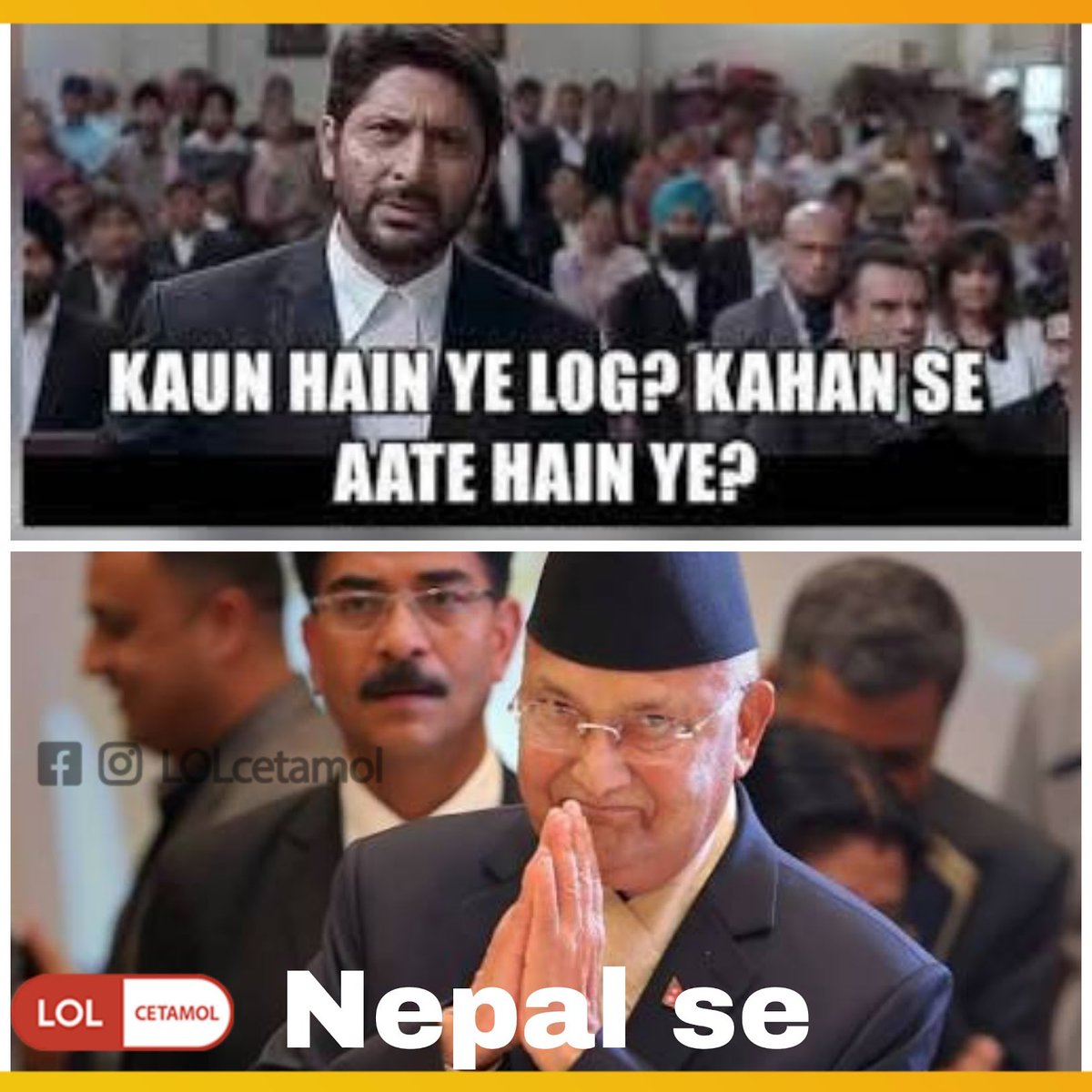 lolcetamol's tweet photo. Sab kuch Nepal se
For more on this FOLLOW US @lolcetamol 
.
.
.
.
.
.
#dailymemes #funny #jokes #funnymemes #nepal #nepalse #nepalpmmemes #nepalpm #lolcetamol #lolcetamolmemes #nepalmemes #memesdaily #oli https://t.co/u98AcwpK3x
