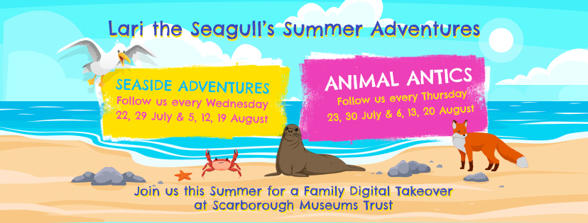 Join Lari the Seagull, flapping his way to some exciting #SeasideAdventures from 10am tomorrow 🌊

We hear he’s discovered something at the Art Gallery that has BIG claws and can sometimes be found in rock pools - can you guess what it might be? 

All will be revealed...!