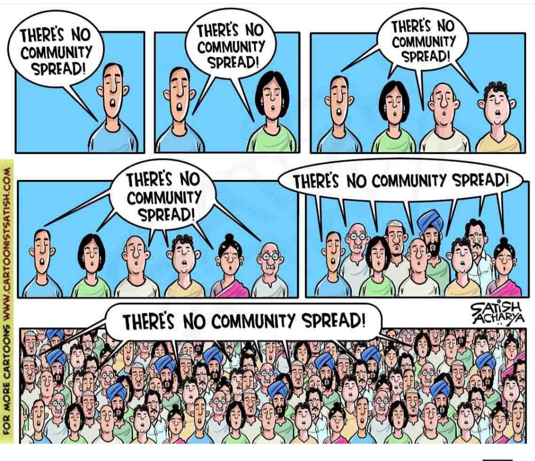 AhmedAli_TC's tweet photo. There is no #community_spread in #India! 😀😀😀😀
#COVID19
#coronavirusindia https://t.co/g8zZU3C9rr
