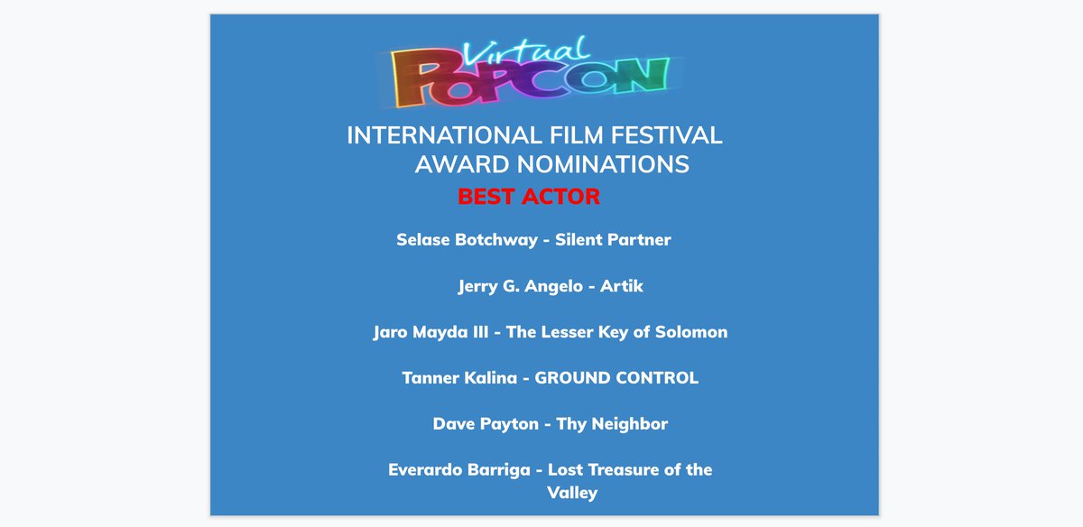 lesser_solomon's tweet photo. Big July for The Lesser Key. We won best horror short at @BerlinShort, 3rd place best horror at @indiegathering, and, I even got a best actor nod at @IndyPopCon! Didn't win but quite an honor. Can't wait to see what else happens :). Onto Cinemafest @CHouseCinema https://t.co/WSXNaqyuNQ