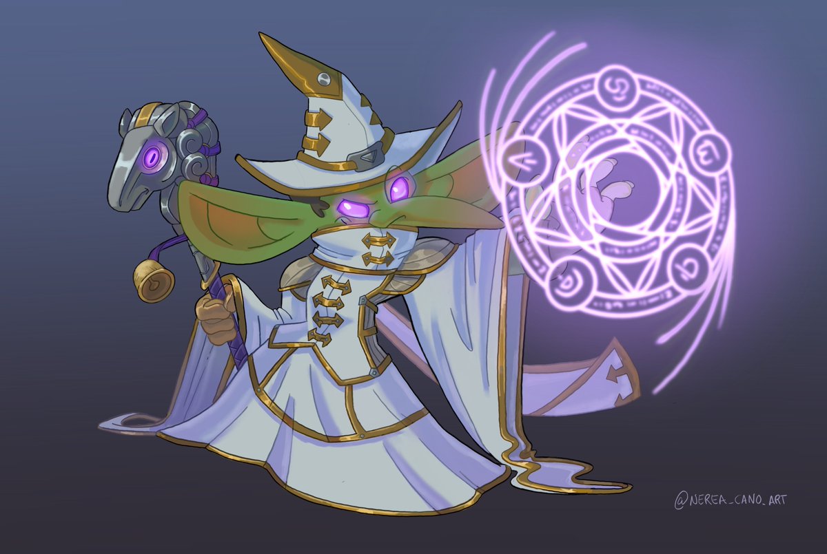 NereacanoArt's tweet photo. Final illustration for @GrumpyOldDorf, thanks for commission me ☺️

#wow #goblin #dnd #mage #portals #art https://t.co/d3qcSmnSUr
