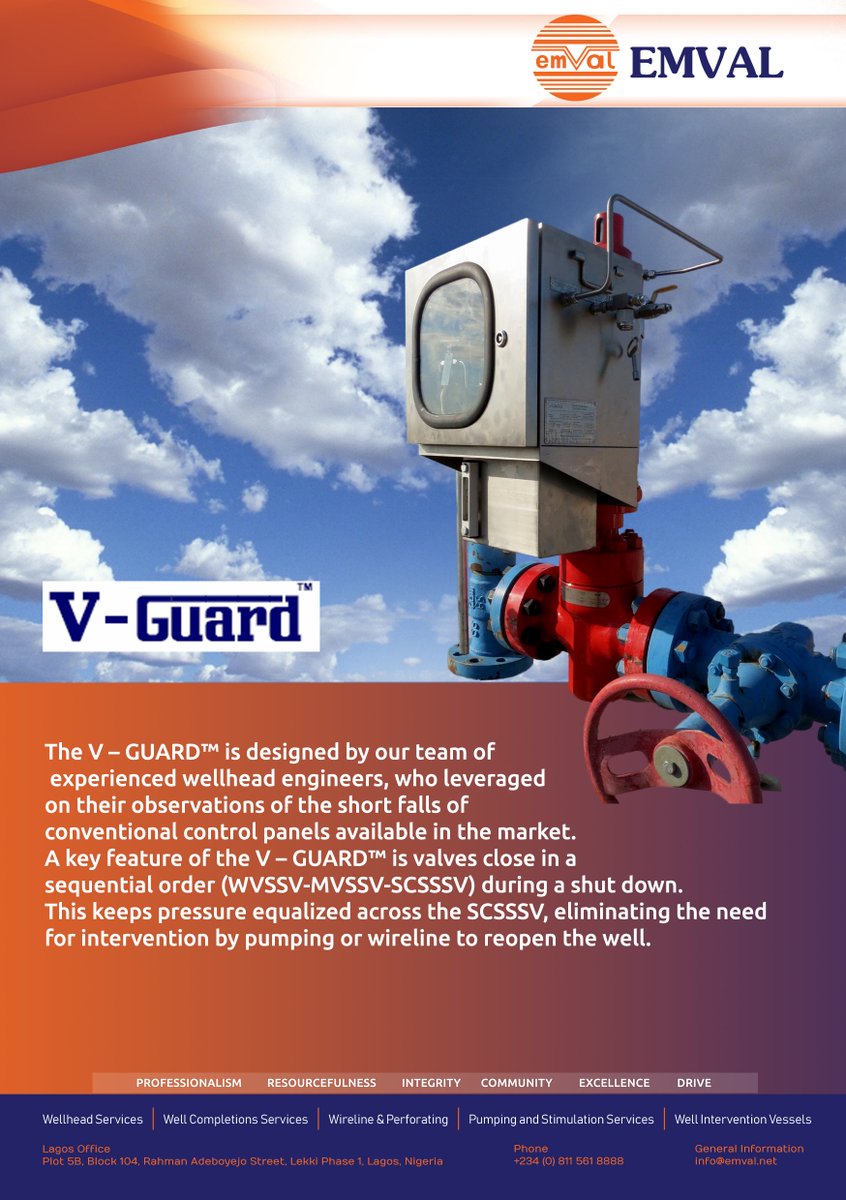 EmvalLtd's tweet photo. The V - GUARD is designed by our team of experienced Wellhead engineers, who leveraged on their observations of the short falls of conventional control panels available in the market.. #V-GUARD #Emval #oilandgas #oilandenergy #oilandgasindustry #Energy  https://t.co/tfJusZacrP https://t.co/h9POP5g0mY