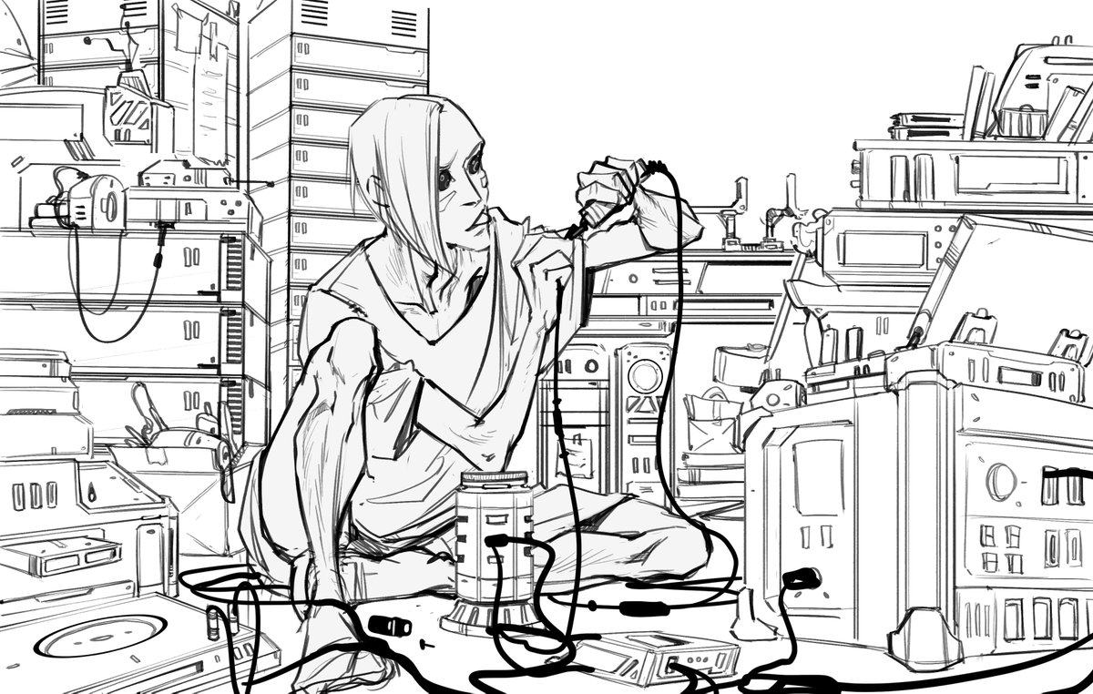 rad_acs's tweet photo. sometimes I get obsessed with drawing details! especially in backgrounds!
~ exploring a concept for a scene in RADIUS3 #wip #radiuscomic https://t.co/FhgQbhQ5tV