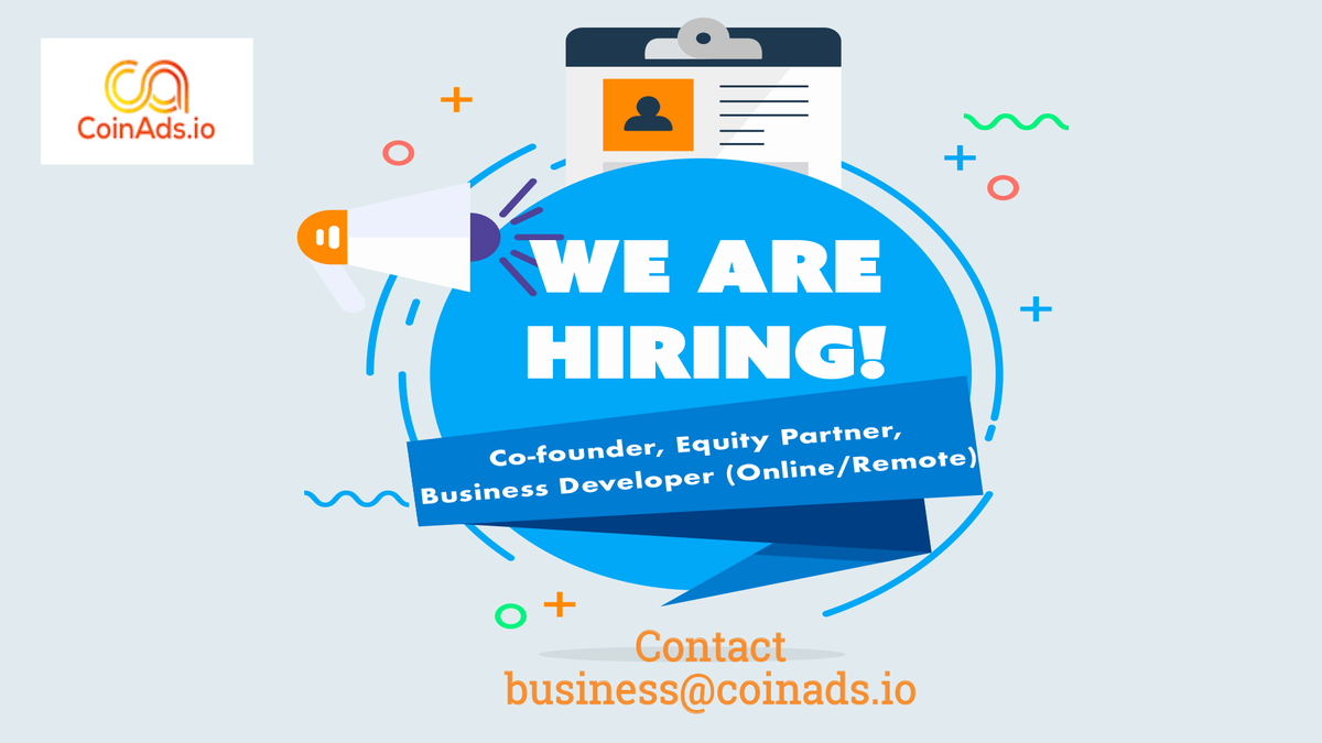 essentialtobe's tweet photo. https://t.co/49LAzwLO5R is Seeking for a  Co-founder, Equity Partner, Business Developer  (Remote/Online)

Check out details for more ; https://t.co/meTE7Cnjpb

#CoinAds #hiring #OpenPositon #online #remote #CoFounder #BusinessDeveloper #EquityPartner #Job #Career https://t.co/Gw3byVEEfB