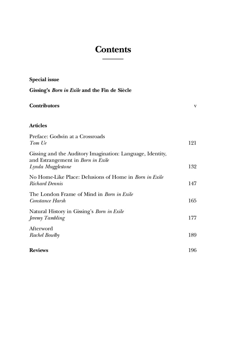 GissingGeorge's tweet photo. Look what arrived (online)! Check out the latest issue of @VictEup @EdinburghUP on "#Gissing's Born in Exile and the Fin de Siècle"! https://t.co/nFYtKmjS7f #GreatGissingRevival https://t.co/1UowgjXBaT