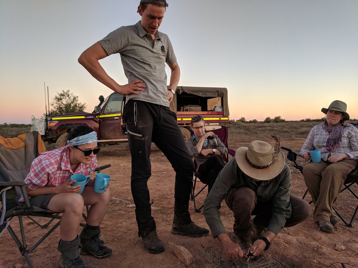 High5forscience's tweet photo. @Leozaur Not today (obvs) but I miss our breakfasts in the desert hunting for meteorites. Damn you, pandemic! https://t.co/n8KfIPzmha