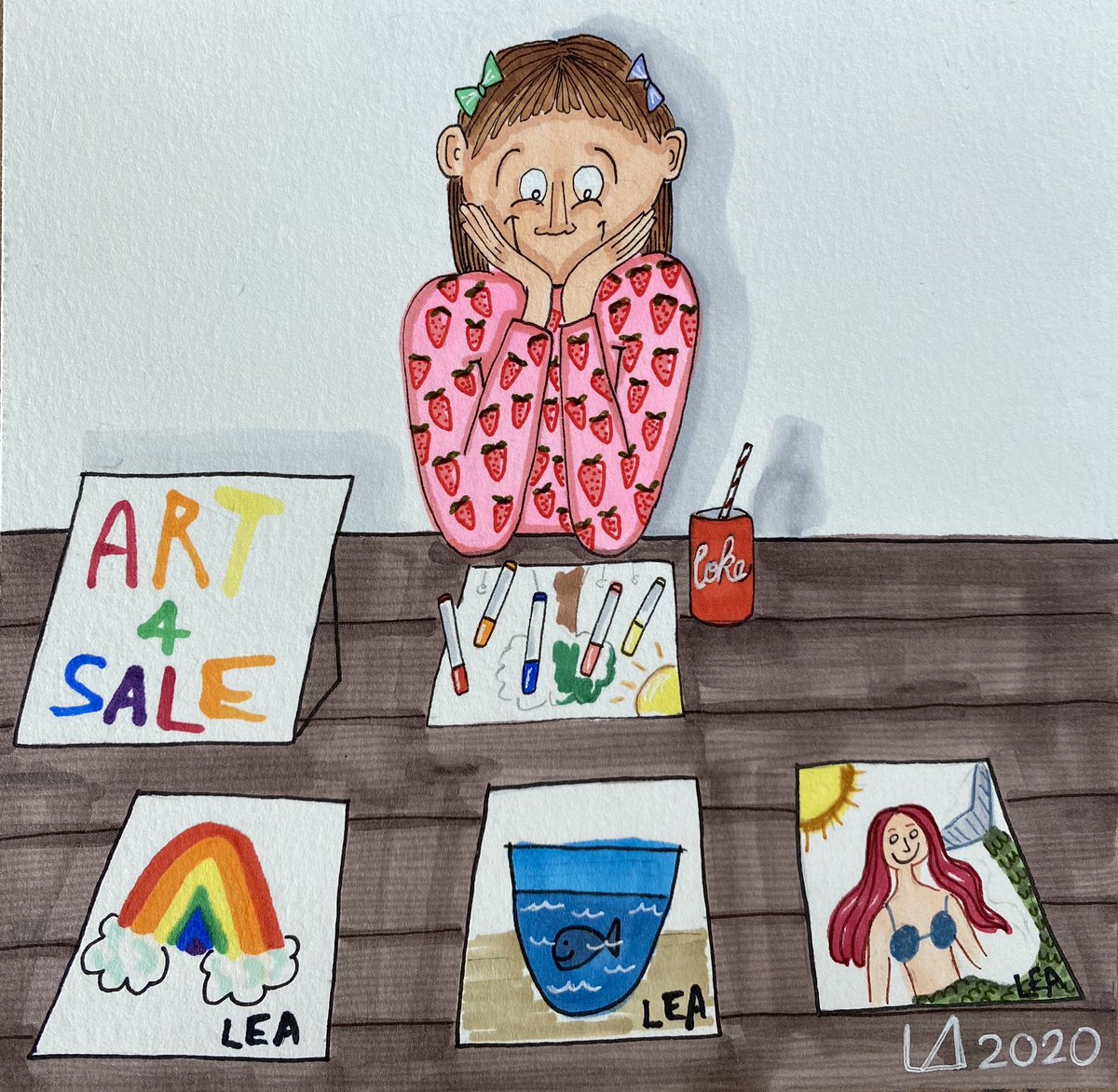 laurnalexander's tweet photo. My childhood art sales! https://t.co/Hplvl3losH