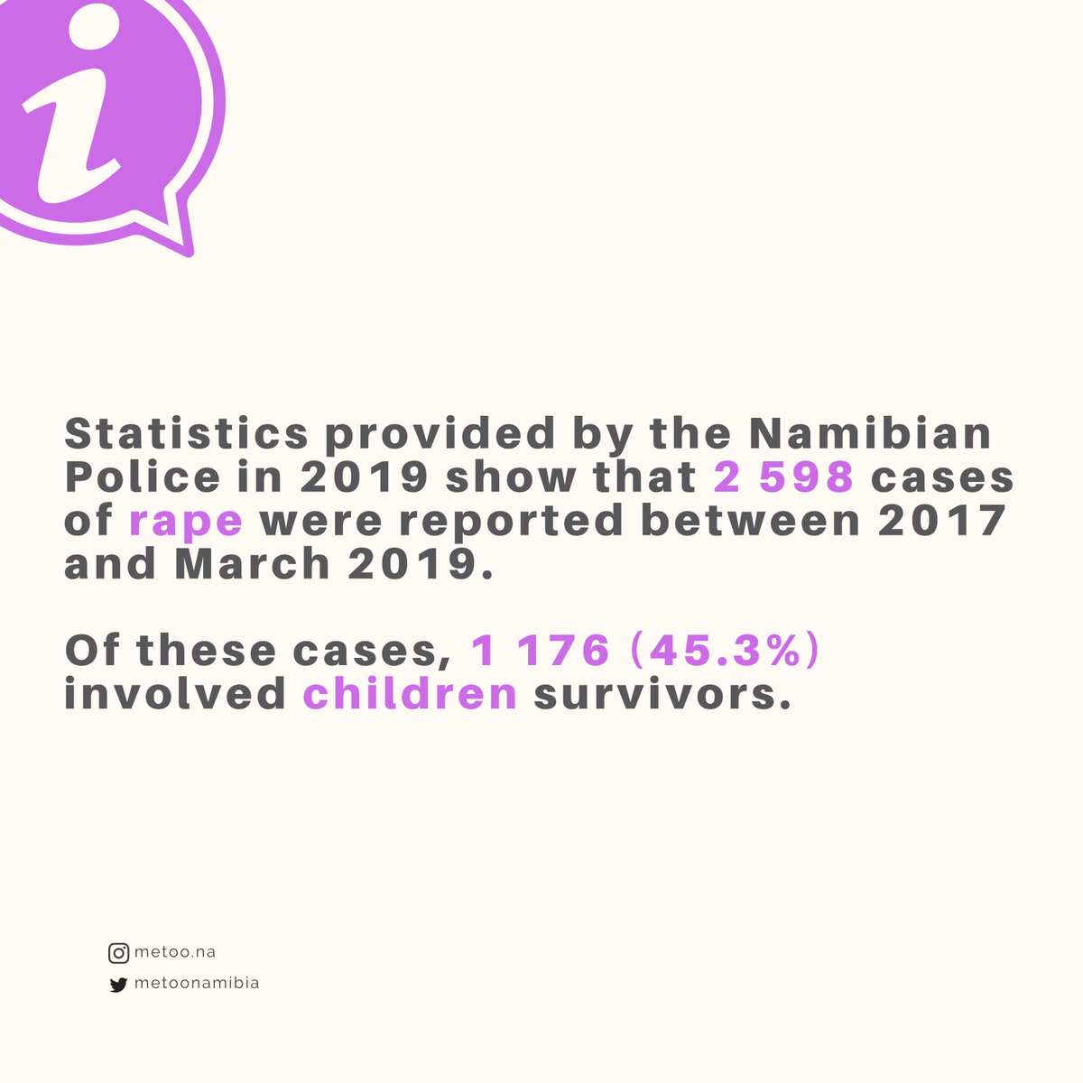 MetooNamibia's tweet photo. To say we have a child rape crisis would be understating it; we urgently need to address the pervasive nature of sexual crimes against children in Namibia.
#EndRapeCulture #EndChildRapeInNamibia #MeTooNamibia https://t.co/BE6evi8ffz