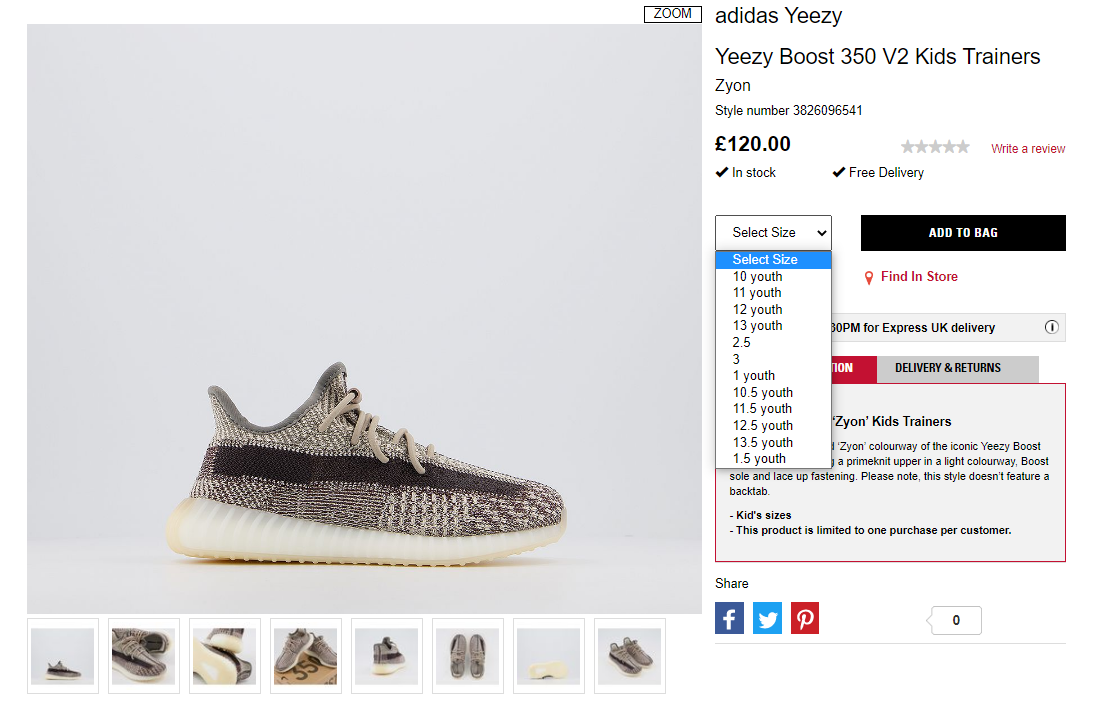 yeezy zyon jd sports