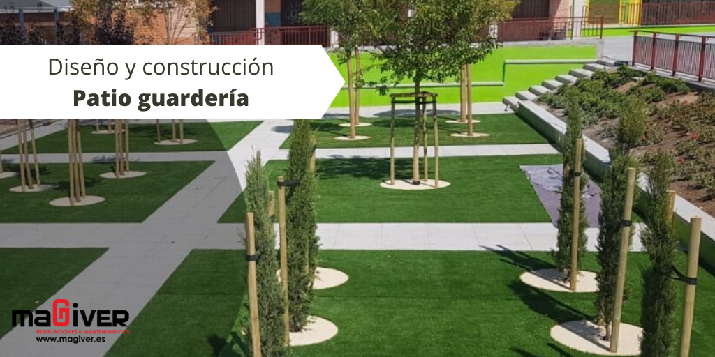 En una #guardería, muchos son los aspectos y elementos que han de cuidarse si queremos garantizar la seguridad y #bienestar de los más pequeños.🤝 
 Por eso, el equipo Magiver construyó y diseñó con mimo y con la #profesionalidad que nos caracteriza, el patio de esta guardería.👇