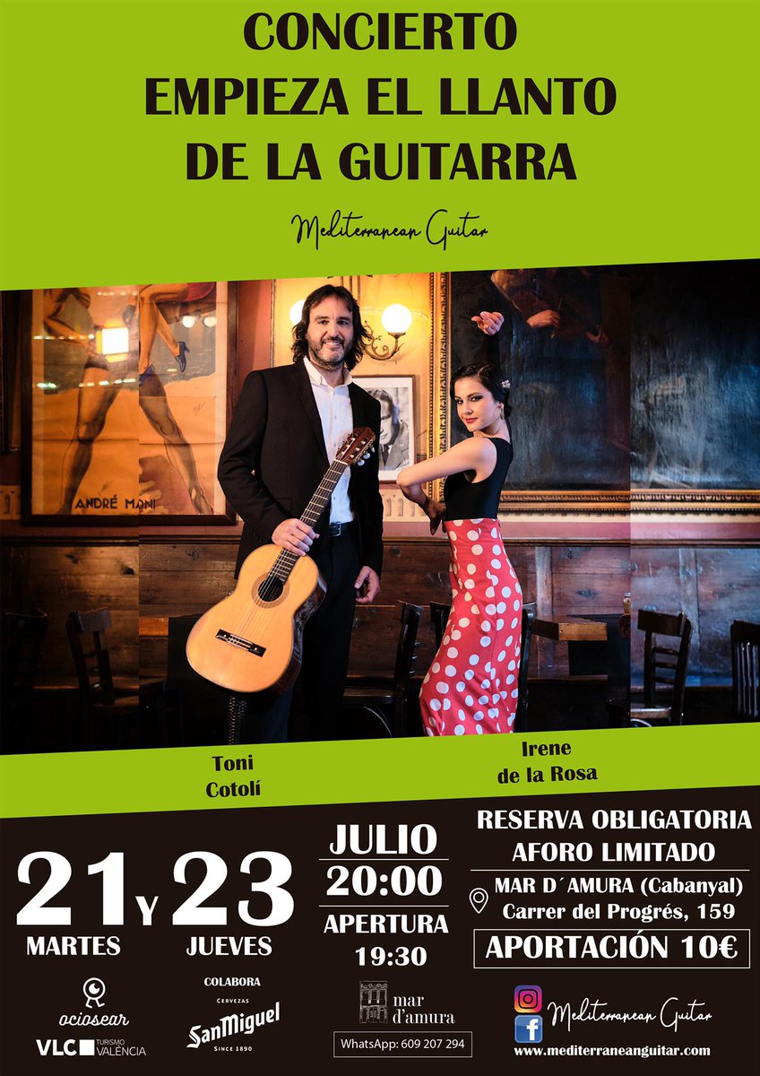 Empezamos la semana con un espectáculo lleno de emoción y belleza. Con ganas!
Imprescindible reservar para garantizar todas las medidas sanitarias. Gracias 😊🙏🏼