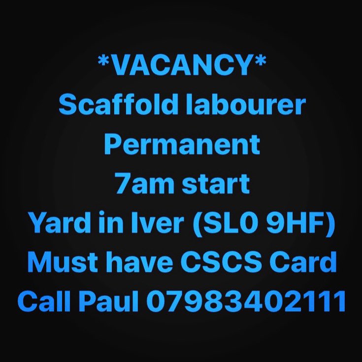 basescaffuk's tweet photo. #ScaffoldJobs #LabourerJobs #Scaffolding #Scaffolders #Labourers https://t.co/XC8mxd2b88