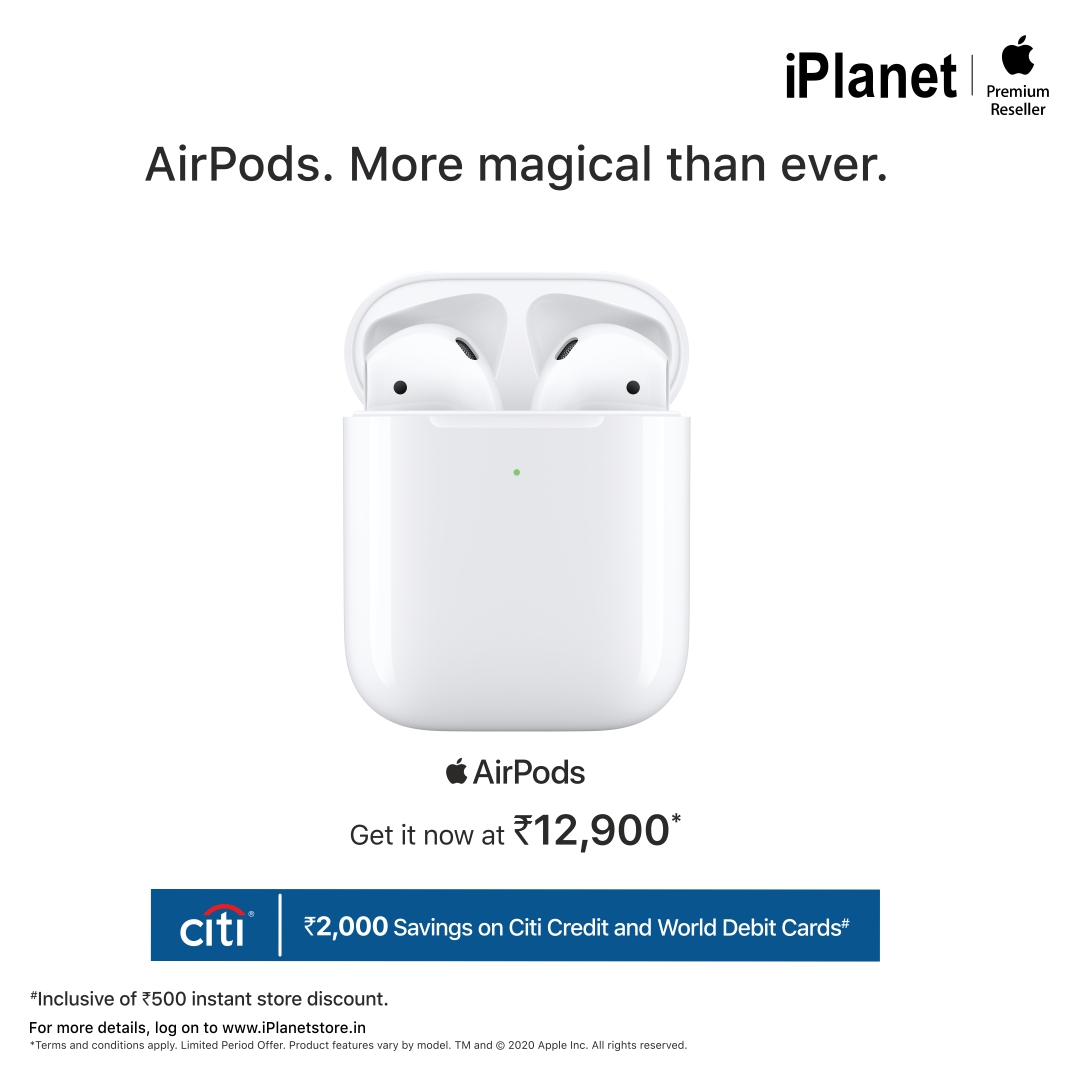 iPlanetOfficial's tweet photo. For those who love #music @ iPlanet Store brings the best offer on AirPods

#iPlanetStore #AirPods #Apple #AppleIndia #Bangalore #Chennai #Coimbatore #Trichy #Madurai #Salem #Tiruppur #Tirunelveli https://t.co/OQxDwO9lSC