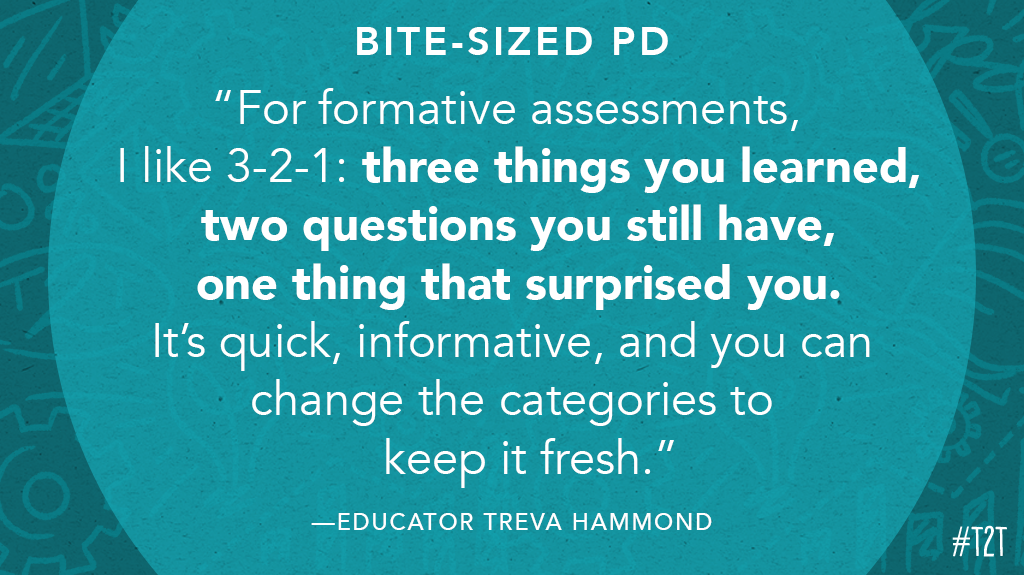 teacher2teacher's tweet photo. A student reflection strategy that's as straightforward as 3-2-1! 

#edchat #TeacherPD #BiteSizedPD, via educator @treva_hammond https://t.co/jQmW8vDf9D