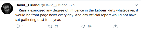 And there we are again. Thanks, security services/Tories/Russia pundits for handing Osland this.