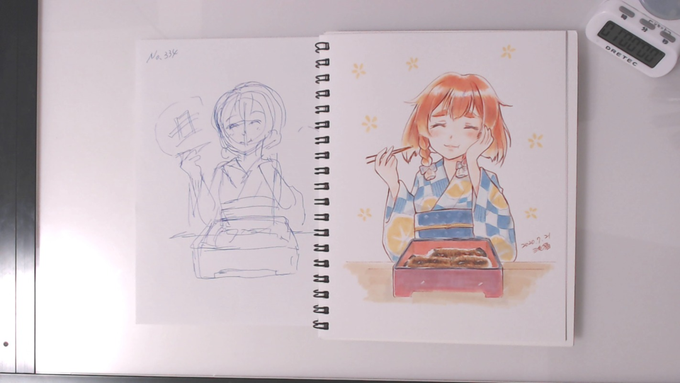 ライブでここまで進みました #今日のライブ進捗 #艦これ #アナログ #コピック #択捉 https://t.co/VmlhgP20h9 