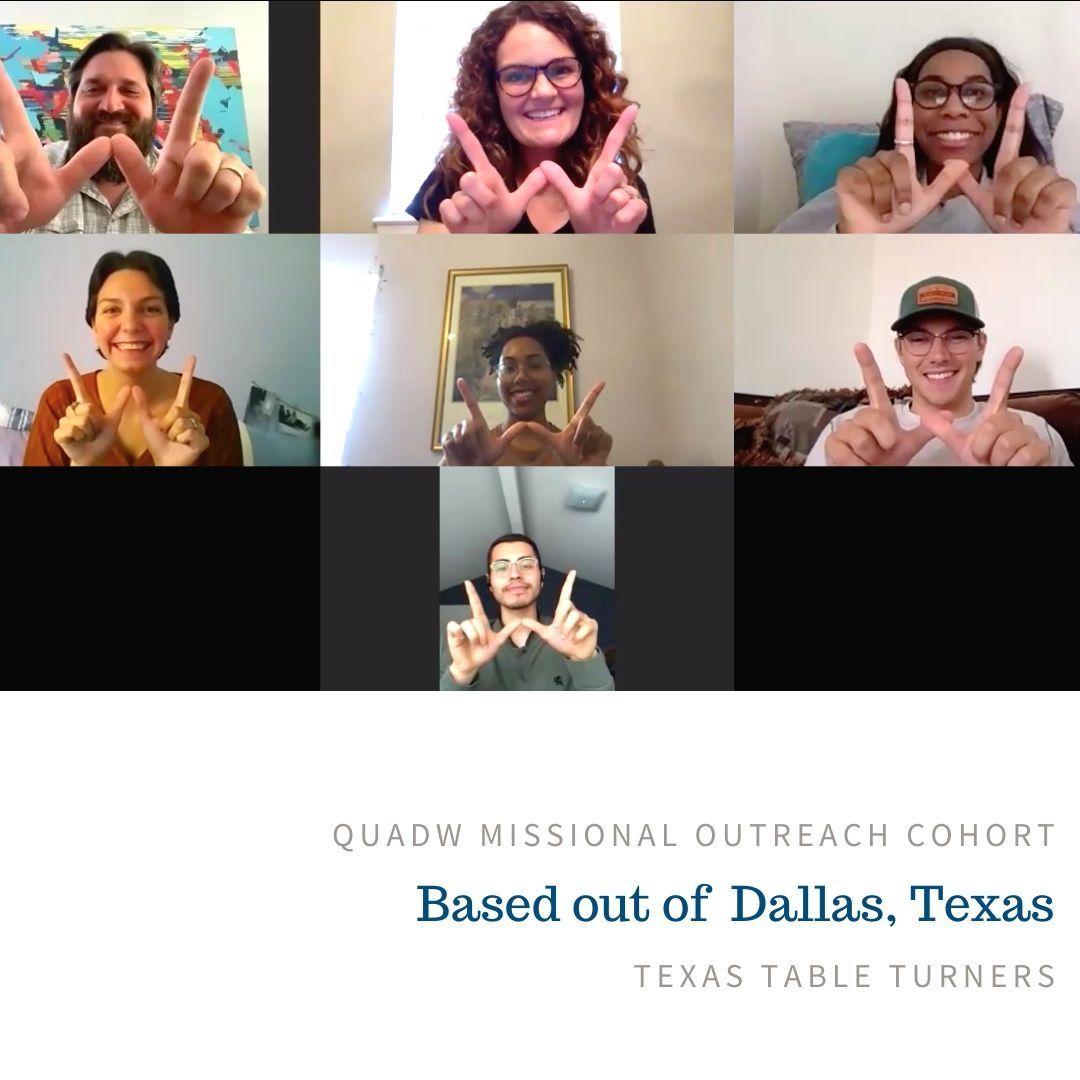 quadwmi's tweet photo. Led by Lacey Henderson, "The Texas Table Turners" (inspired by a group inside joke, mixed with the fact we all claim Texas as home and that we desire to "turn things upside down for Jesus") are a diverse group of college students who all originate from Texas but... (1/3) https://t.co/UHwX76M9Jn