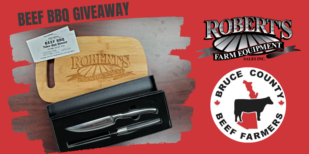 We are giving away two sets of tickets to the Bruce County Beef Farmers Drive Thur Beef BBQ for this Friday, July 24th! 
For a Chance to win
- Like and retweet this post 
- Go Follow <a href="/BeefCounty/">Bruce County Beef Farmers</a> to show your support to the local Bruce County beef farmers! 
- Contest ends July 22