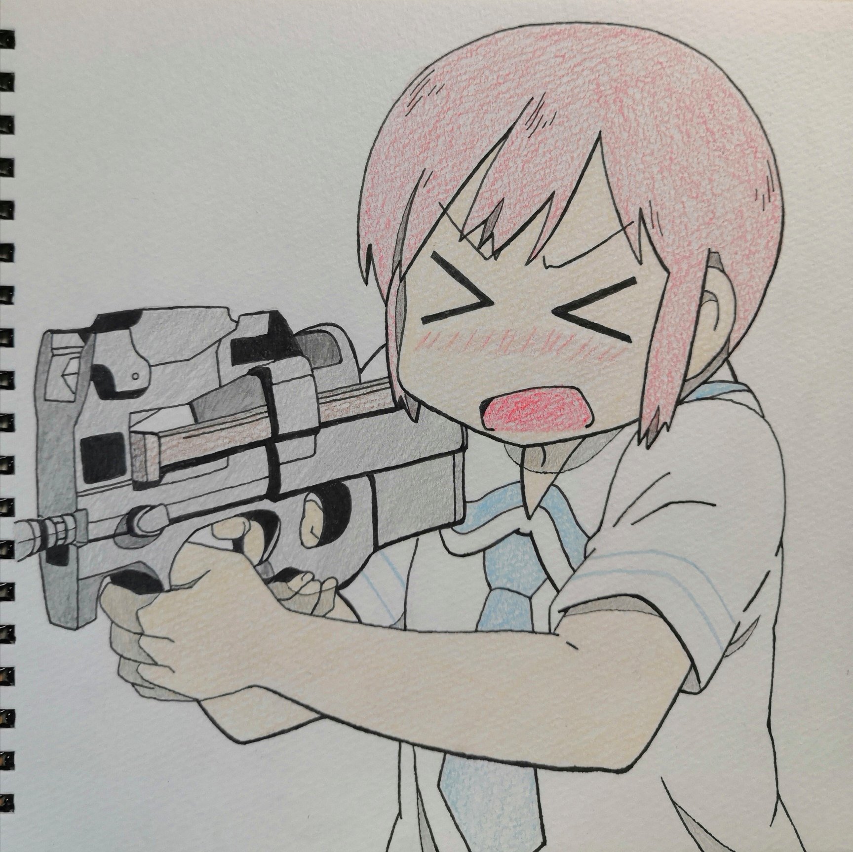 くるまっち 立花みさと Nichijou 日常 P90特殊な形だから難しい