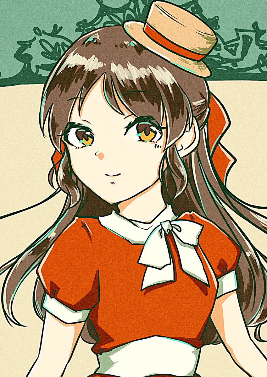「真っ赤な昭和レトロワンピ着てもらった!!
#橘ありす 」|にとりるのイラスト