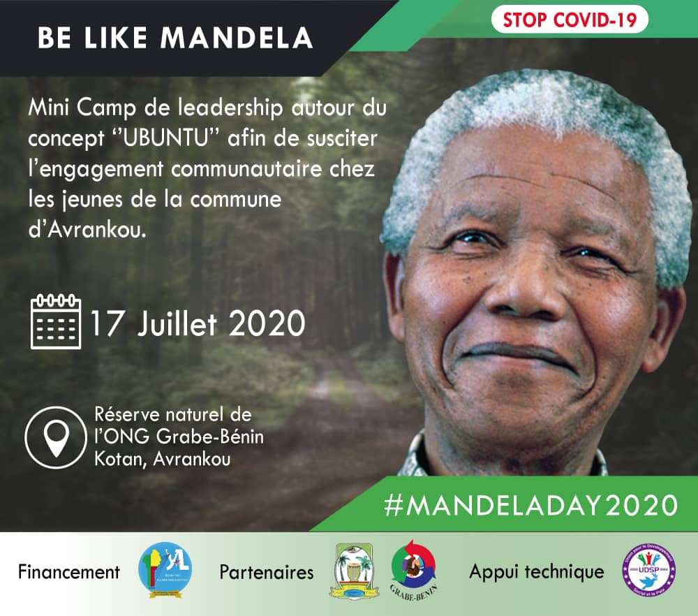 achi_ong's tweet photo. Mandela Day Celebration in #Avrankou
21 young people reinforced on the concept #UBUMTU 

Thanks to the @YaliTeam229 A, @villeAvrankou , @Grabe_BeninONG , for this #BELIKEMANDELA #CampNature
@mikaeldossou, @cecile @treasurer
@MandelaDay_Lg 
@ASU 
@TheSafetyChic https://t.co/MLw7StqQ90
