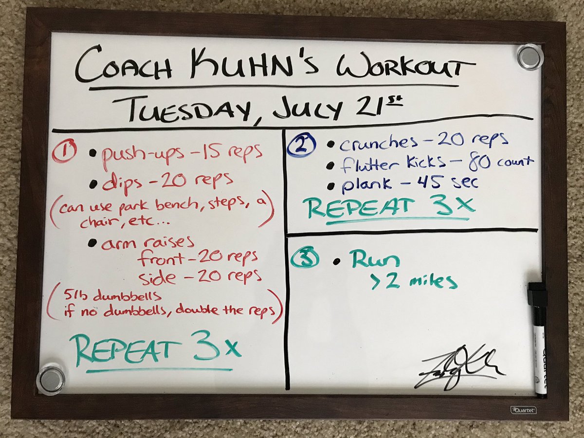 VColonie's tweet photo. Reminder: these workouts are meant no be minimal/no equipment. Do the best you can with what you have! #earnyoursleep https://t.co/nbBGARvyDi