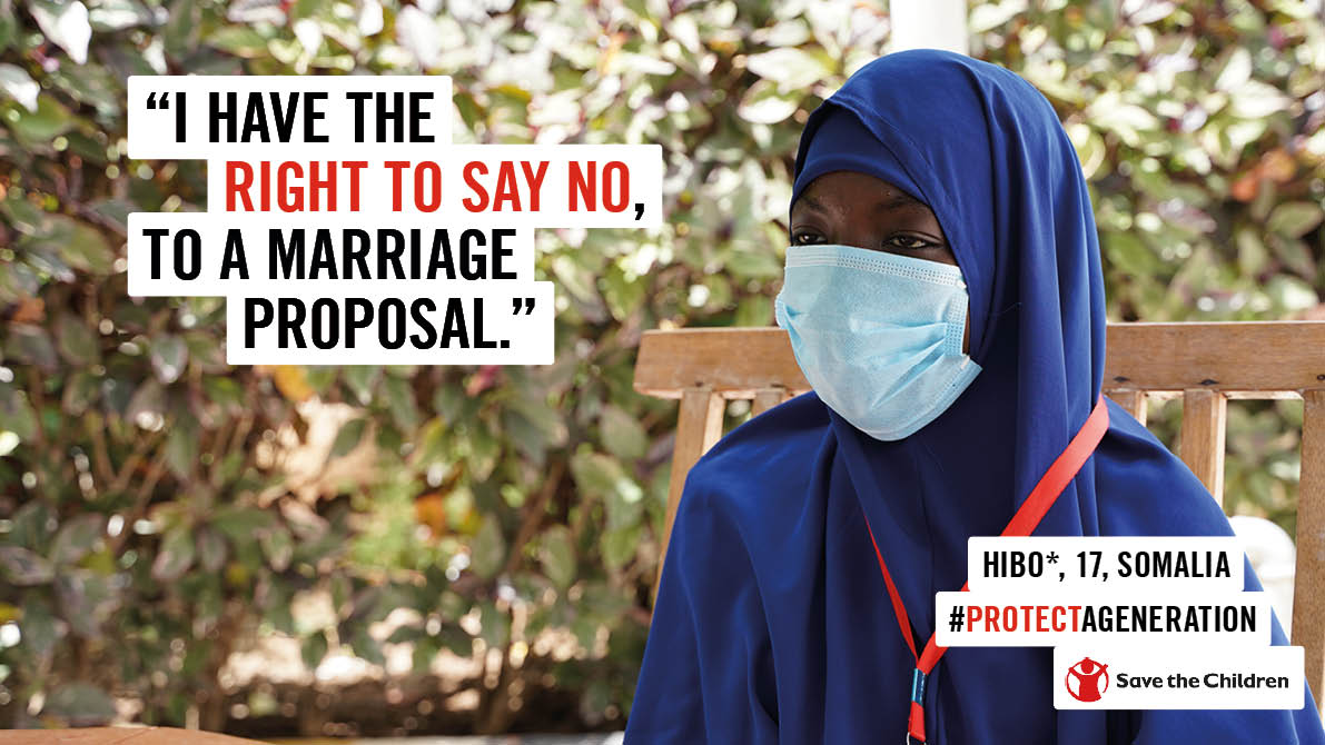 save_children's tweet photo. For girls like Hibo*, coronavirus has put them at increased risk of child marriage, as well as other forms of gender-based violence. 

Our new report explores how COVID-19 is exposing and exacerbating existing inequalities for girls: https://t.co/mtrkELP5fH  #ProtectAGeneration https://t.co/Cxf8AUOzZ5