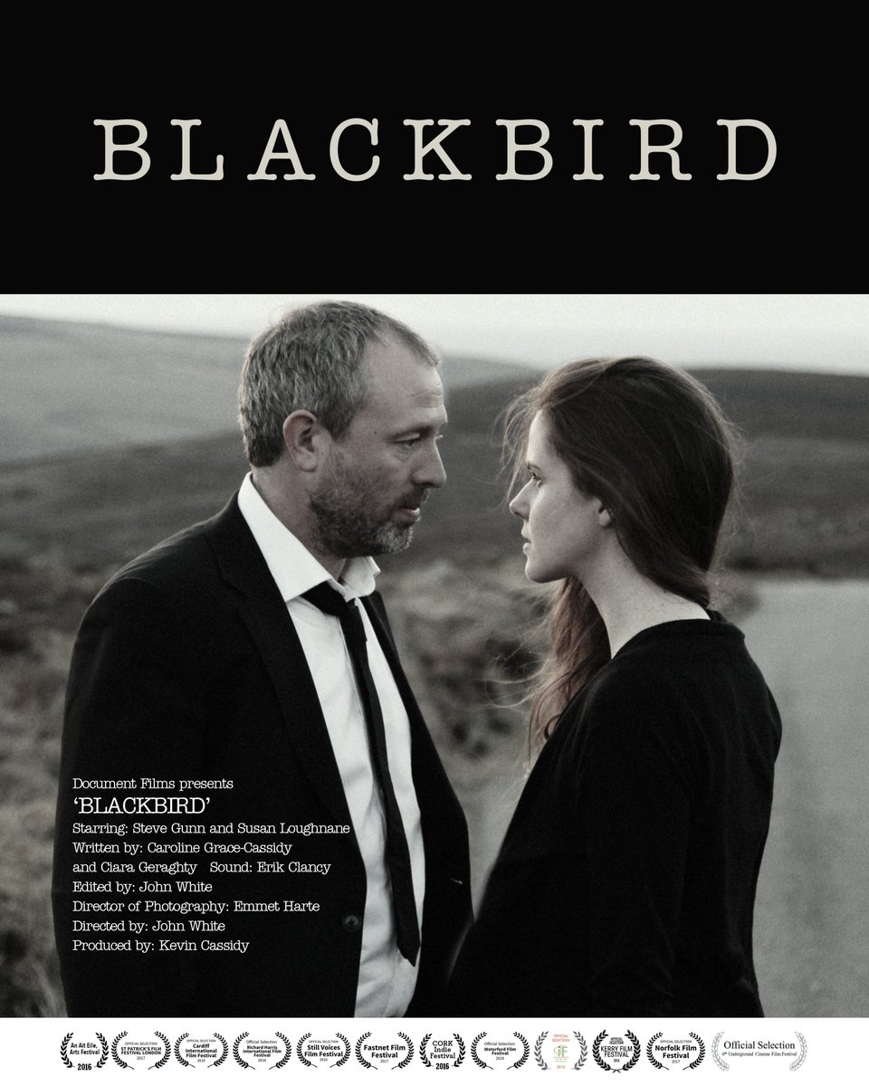 Delighted to have Blackbird screen with the Irish Film Festival London as part of their Irish Film From Home series. irishfilmfestivallondon.com 

Starring Susan Loughnane and Steve Gunn, Written by Caroline Grace-Cassidy and Ciara Geraghty, Directed by John White.