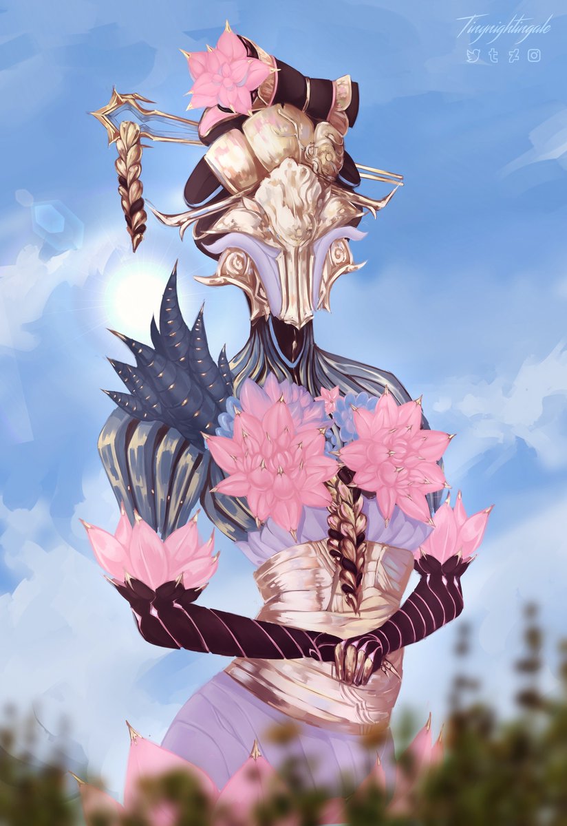 tinynightingale's tweet photo. One warm and gentle summer☀️
New khora deluxe skin is amazing!
#warframe #warframefanart #digitalart #artistsontwitter #fanart #khora https://t.co/0qnniB158g
