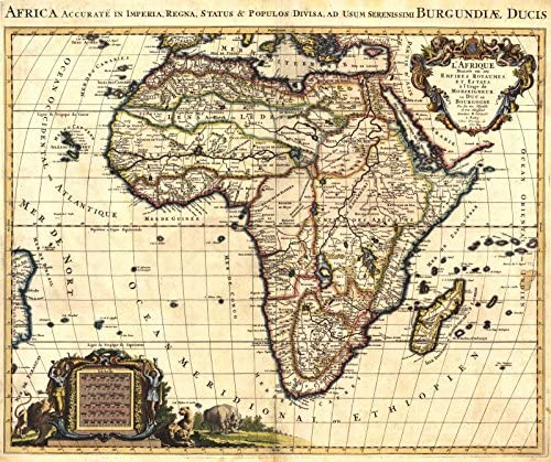 6. "Africa Accurate in Imperia, Regna, Status & Populos divisa, ad usum serenissimi Ludovici XV Galliarum Regis. - Carte D'Afrique Dressée pour l'usage du Roy" (1694)