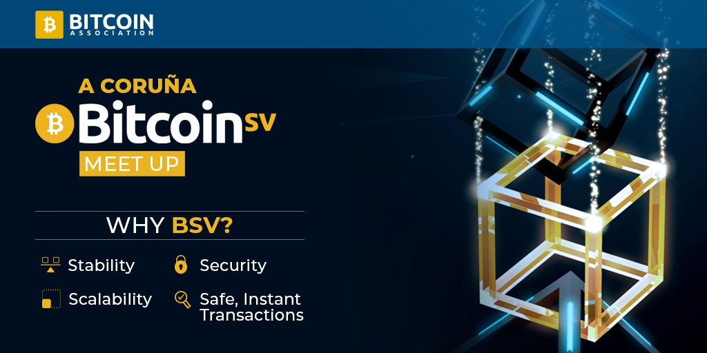 BSVAssociation's tweet photo. Join us at the third #BSVMeetup in A Coruña on 25 July! Everyone who wants to learn more about the #BitcoinSV #blockchain is welcome to join the virtual meetup.
Register today: https://t.co/304z1CxOQ9
#BSV https://t.co/TdXj12yQ9g