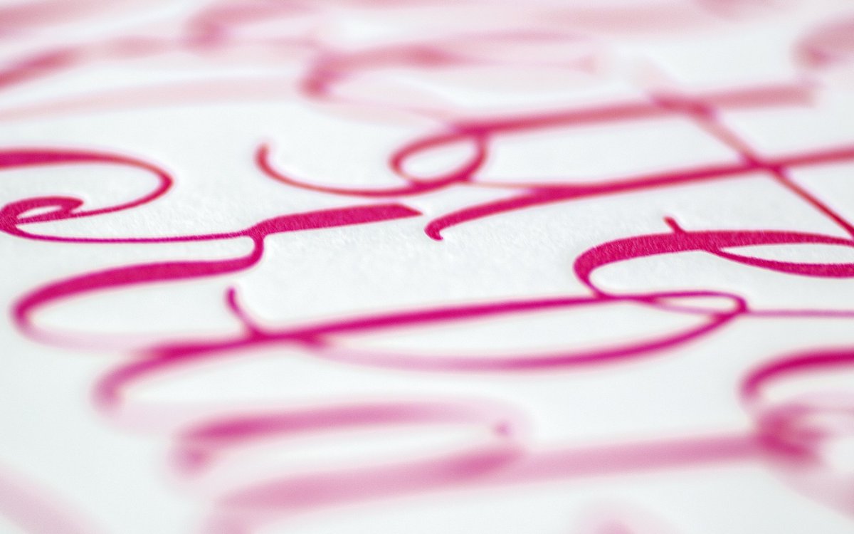 Close up of some pink ink letterpress on Senses+ Lace white 1.0mm. We've found that the Senses+ range really helps pack a punch for maximum impact!

More info at: sensespaper.com/senses-plus

#impact #printdesign #letterpress #printfinishing #paper #typography #bold #impression