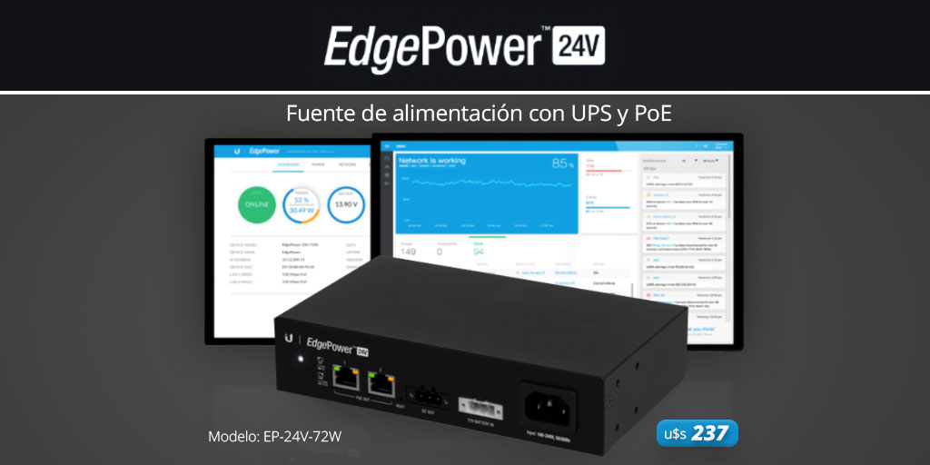 UBIQUITI | EdgePower 24V | Disponible en STOCK! - mailchi.mp/laufquen/afl15…
#UBIQUITI #EDGEPOWER