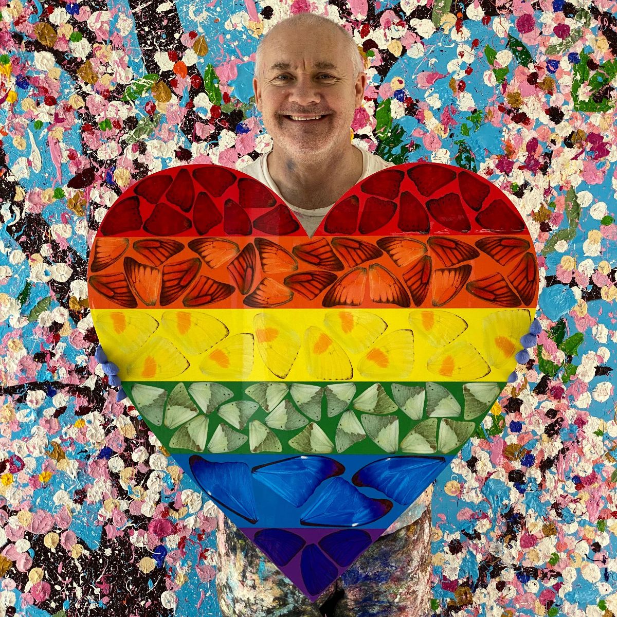 callenderdesign's tweet photo. Damien Hirst Rainbow Heart Editions framing ideas https://t.co/c59DVGLQhW