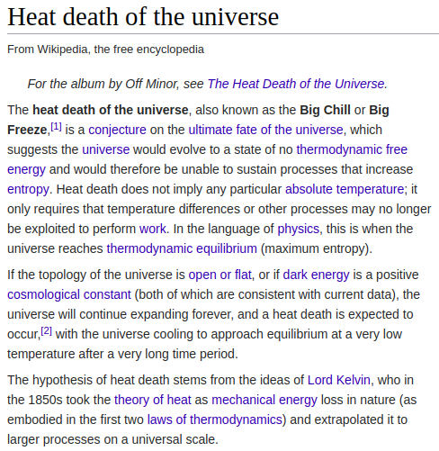 Energy can be conserved as entropy (order, structure) and so they believe that all energy will decay to a non-free form where Life cannot sustain itself.This is the secular Hell of Science.