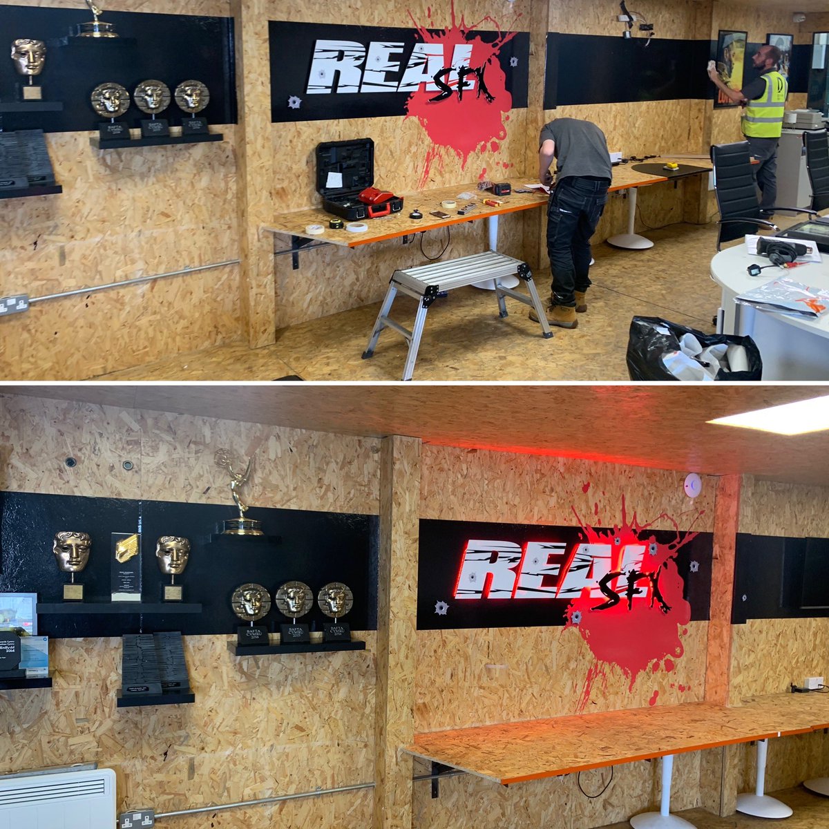 Dannysfx's tweet photo. Thanks for my new art work @Dragon_Signs we love it here @realsfx #Cardiff #Realsfx https://t.co/YihTHvoH4c