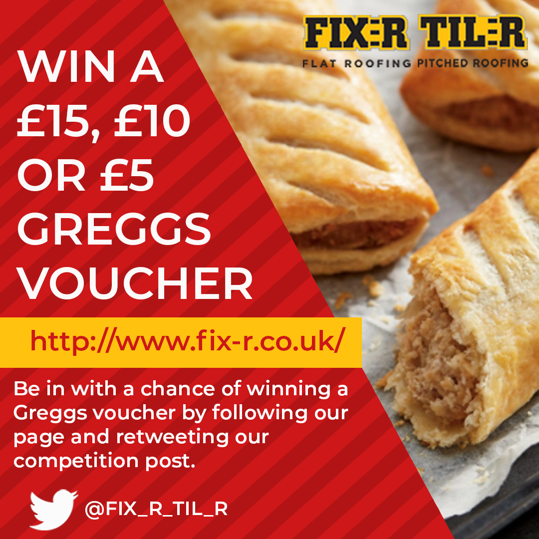 FIX_R_TIL_R's tweet photo. #WIN 1 of 3 @GreggsOfficial Vouchers! π
Enter our giveaway for your chance to win a Gregg voucher!
T&C'S Apply π
https://t.co/Pc1X6R7WFT https://t.co/bfh2Rba2MI