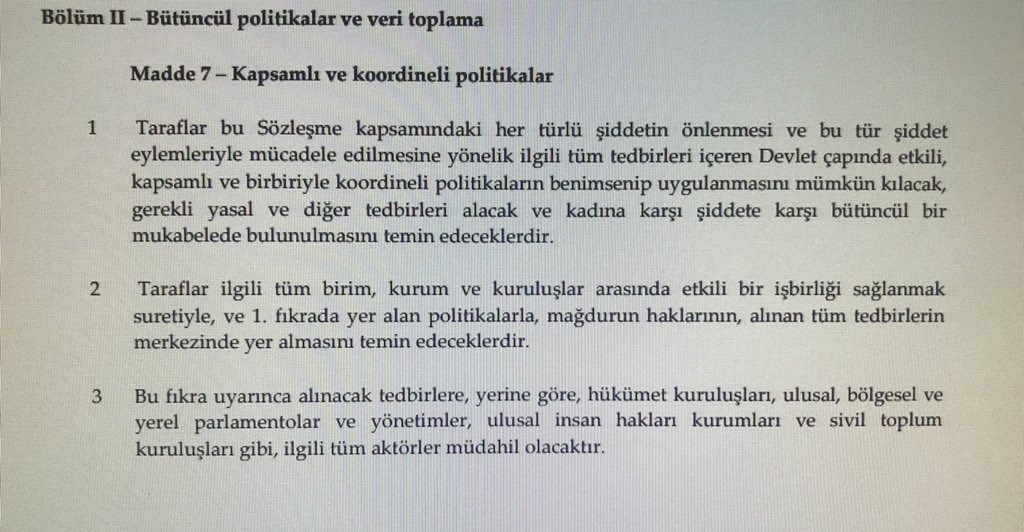 ozgeustn's tweet photo. “İstanbul Sözleşmesi neden ve nasıl yaşatır?” sorusunun cevabı sözleşmenin içerisinde açıkça belirtilmiş. 

Bir suçu önlemek için etkili cezalandırma elbette çok önemli, ancak bu yeterli değil. Bu sözleşme, devlete bu kapsamda sürdürülebilir politika üretme zorunluluğu getiriyor. https://t.co/n1XLRN7rIT