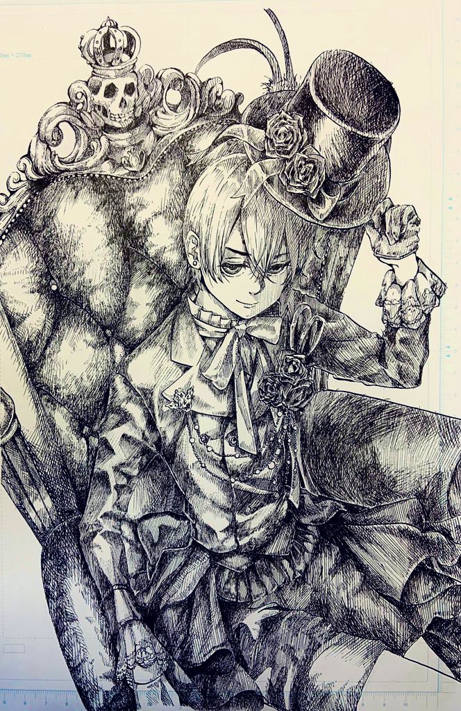 黒執事『シエル』(兄) 模写完成しました!!!!! 元絵も置いておきます