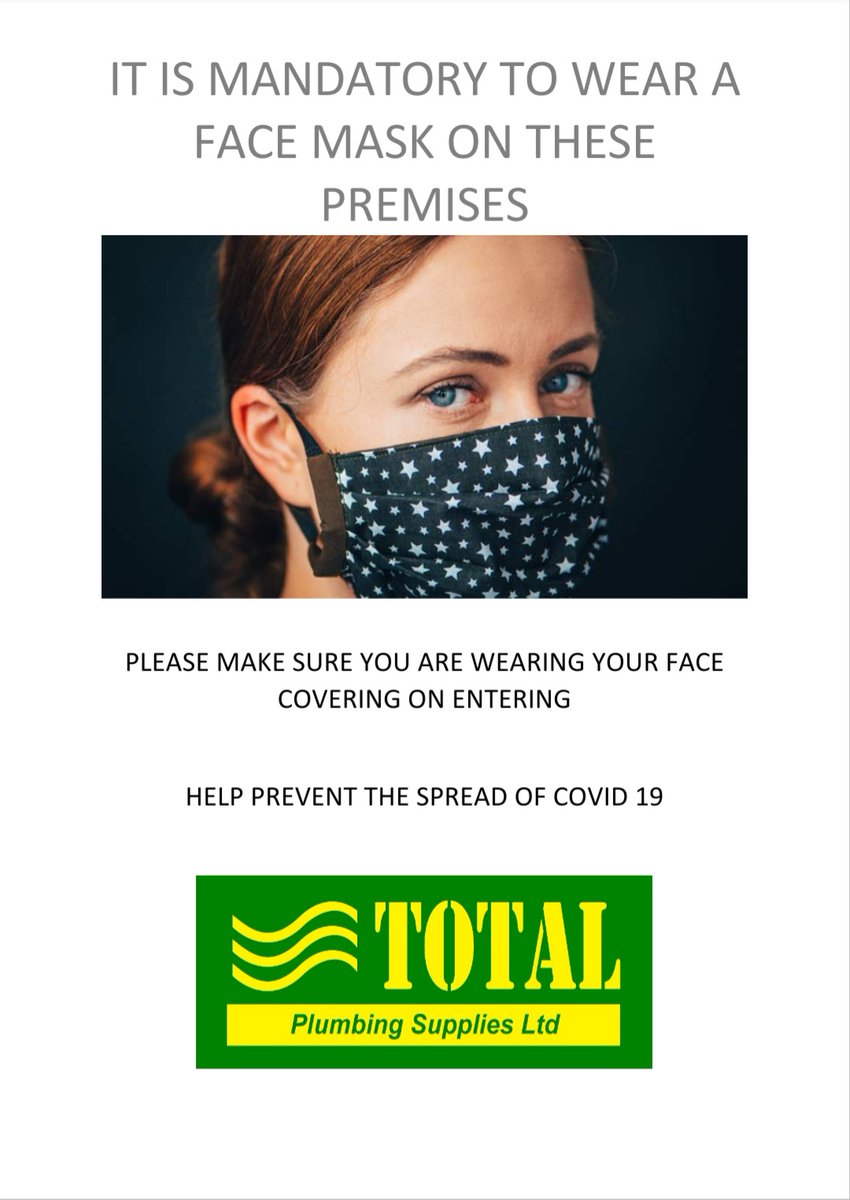 🟡🟢IMPORTANT ANNOUNCEMENT🟢🟡

We will be following the new government guidelines being introduced on Friday 24th July which state that all visitors to shops must wear a mask/face covering.
1/3