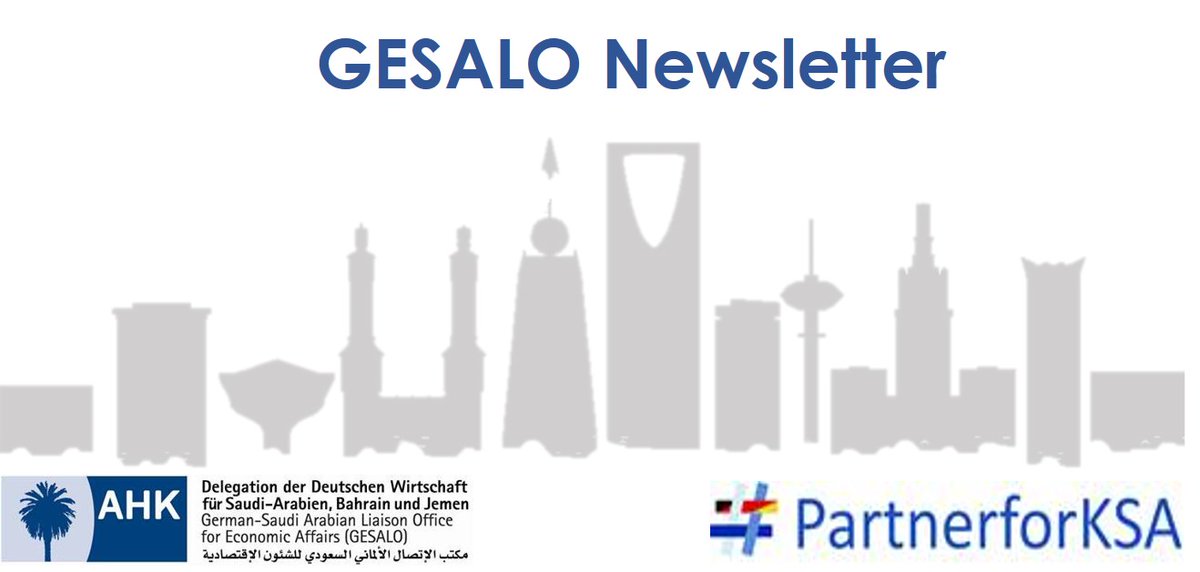 ahksaudi's tweet photo. 📣 Latest #German, #Saudi & #Bahraini business news!
Find it all in one document! We deliver you the highlights of the last weeks as well as an outlook for upcoming events. Read our #GESALO #newsletter now online! https://t.co/7J83RTqZGt
#PartnerForKSA #PartnerForBahrain https://t.co/H7OlKPbBq0