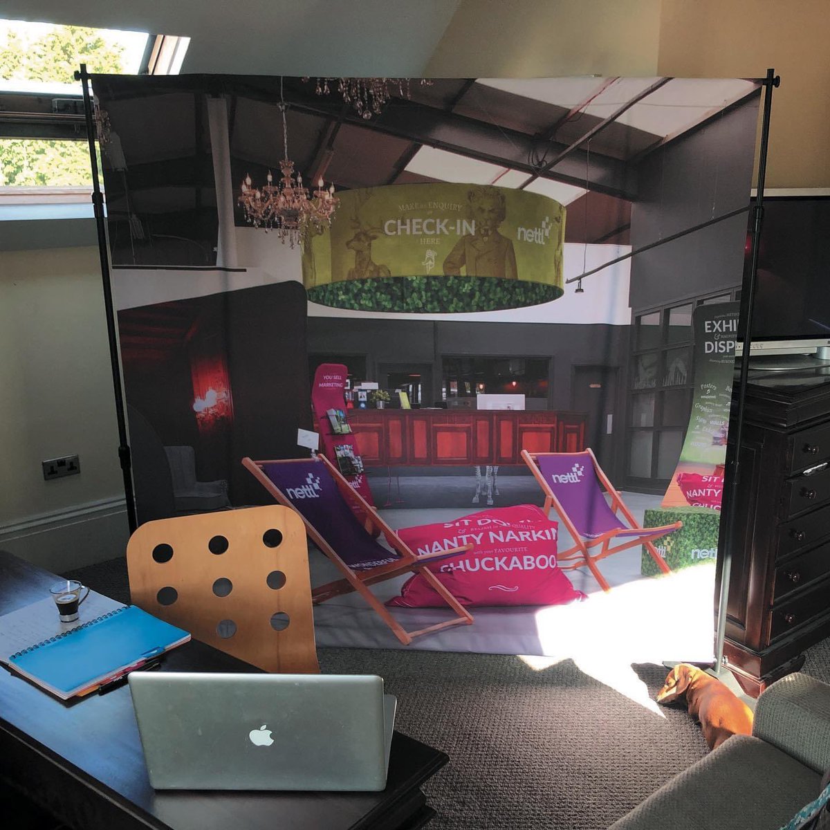 SupportYork1's tweet photo. The nation has seen more live home-schooled cameos during conference calls than ever before. Yet, working from home looks here to stay.

We all want to look our best. Pitching with your pants showing isn’t a good look. Use our range of fabric backdrops to add whoosh to your Zoom https://t.co/bePAqNvSqe