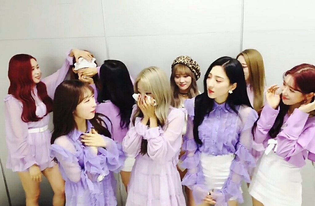 when wjsn got their first win and exy started crying so they decided to suffocate her