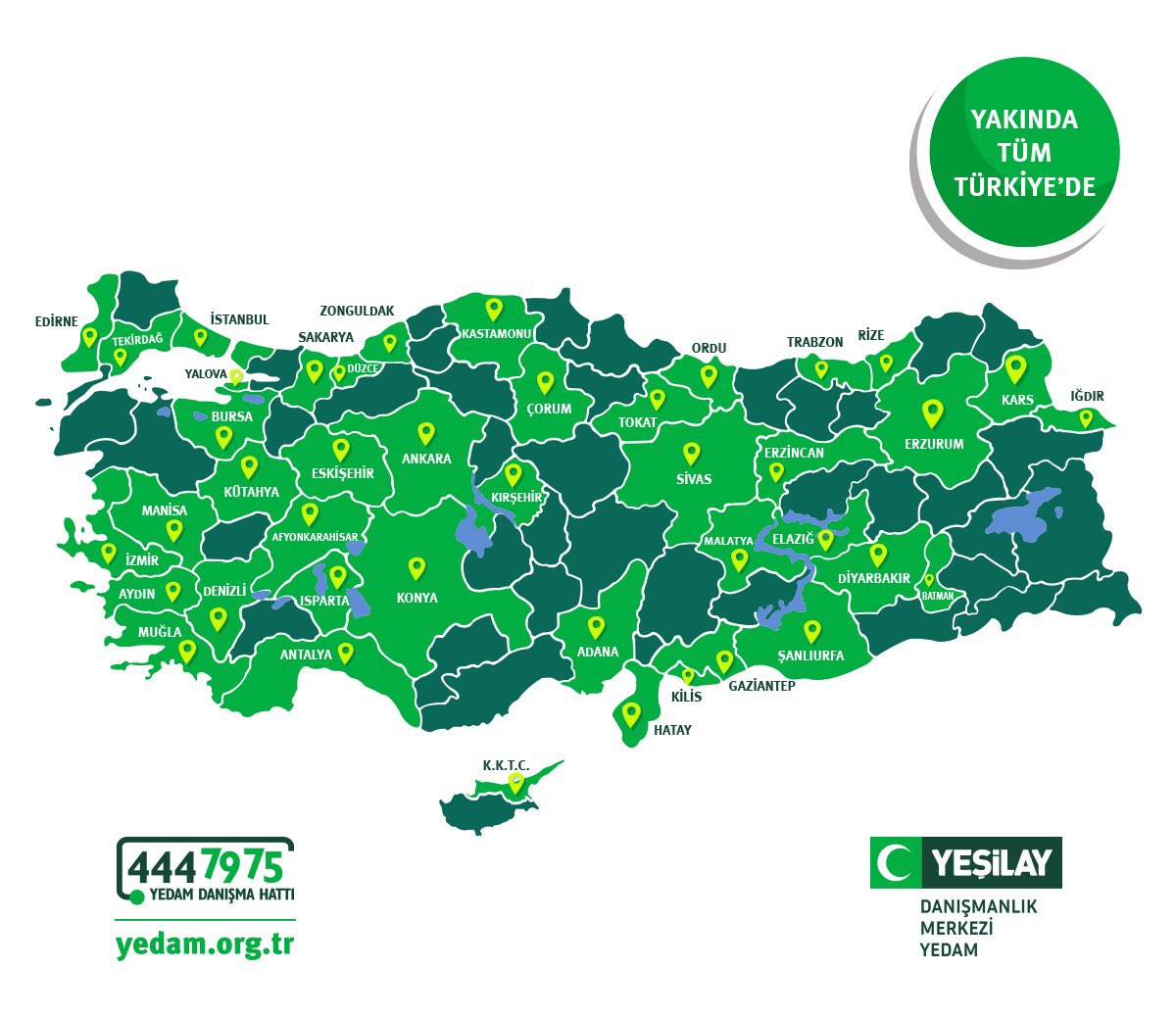 Bağımlılara ve bağımlı yakınlarına ücretsiz psiko-sosyal destek hizmeti veren Yeşilay Danışmanlık Merkezlerinin sayısı her geçen gün artıyor! Danışanlarımız ve aileleri için çare oluyor, umuda dönüşüyor.. 💚
🔎Yedam.org.tr
📞444 79 75
#Yeşilay #YEDAM
