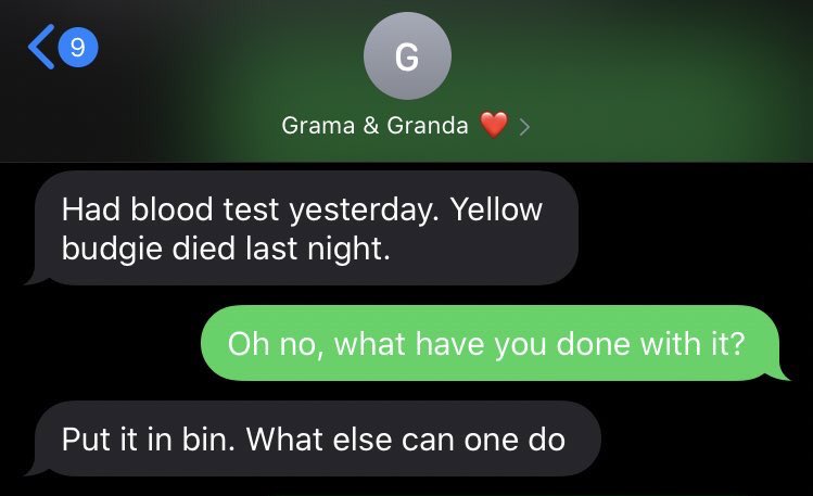 EmzForzz's tweet photo. My grandads blunt texts always end me but this one has defo taken the lead 😂😂😂 https://t.co/s04LL793Z1