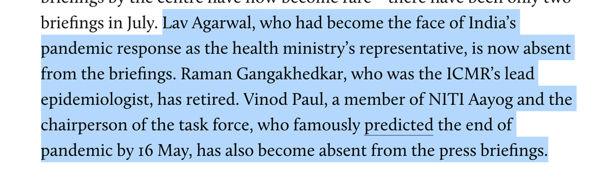 I dont want to take credit here but I feel health ministry reads  @thecaravanindia From our previous story on science denialism & serosurvey:  https://caravanmagazine.in/health/taske-force-scientists-say-delhi-serological-survey-results-delayed-pending-mha-approval
