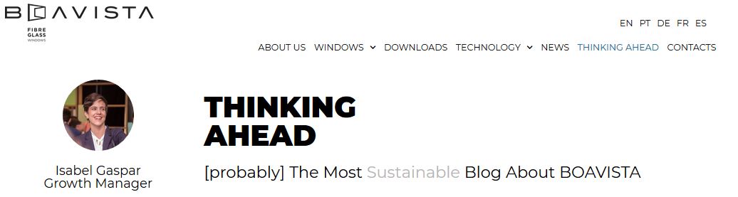 BoavistaWindows's tweet photo. We've got news! 
BOAVISTA has launched the renewed blog Thinking Ahead! Check it out: https://t.co/ZfwCRK6q2r 
#ThinkAhead #ThinkBOAVISTA #sustainability #sustainabledesign #architecture #greatdesign #productdesign #newblog https://t.co/Z40C0KSjHD