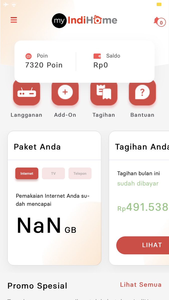 antonprasetyoo's tweet photo. Tlolong ini kenapa penggunaan kuota tidak bisa di cek @IndiHome https://t.co/DLZSMUYJV7