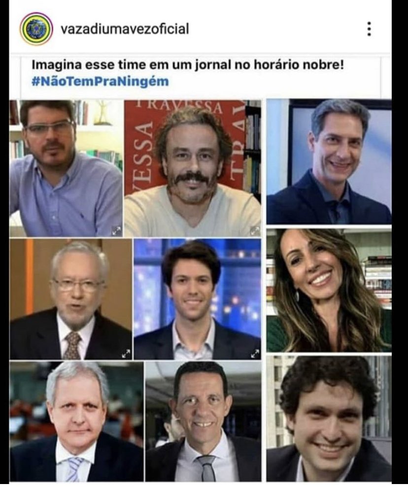 Rconstantino's tweet photo. Olha, 5 dos 9 são da Jovem Pan! (Ana Paula não é quadro fixo, mas nos prestigia com frequência). Se empresários me derem um bi (aquele do Ciro), monto a Fox News Brasil e acrescento ainda Renata Barreto, Bruno Garschagen, Mariana Brito, Helio Beltrão, Narloch e outros... 🤣 https://t.co/H8y0SYq2dl